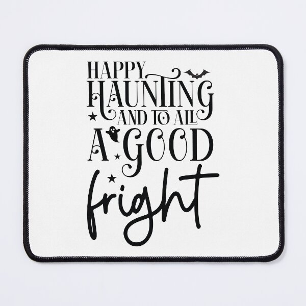 Item preview, Happy Haunting And To All A Good Fright - Retro Autumn Halloween Vibes Quotes Spooky USA Apparel designed and sold by FuzionRaptor.