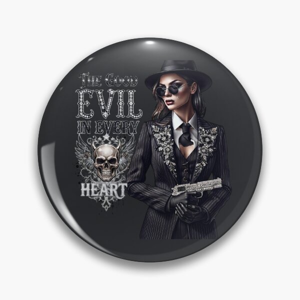 Item preview, Silver Pistol Fedora Mafia Woman designed and sold by Voodoo Store Paranormal Collections.