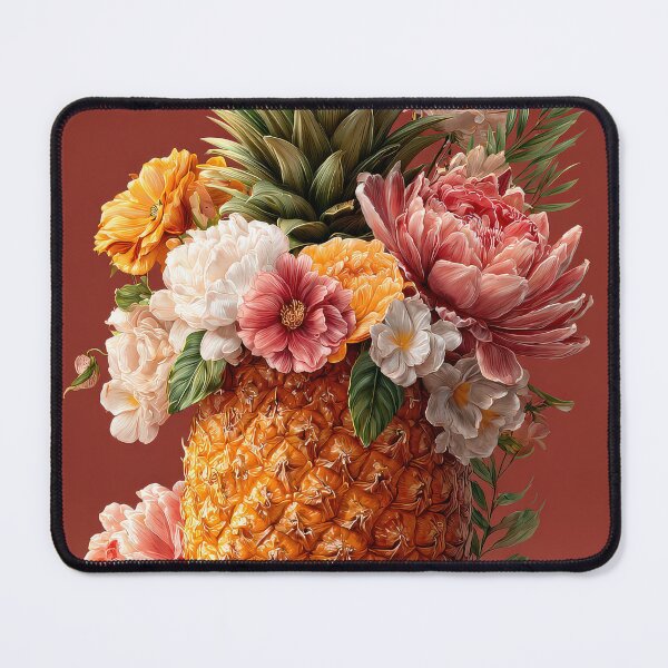 Item preview, Pineapple Tropical Fruits and Flowers designed and sold by Grafititee.