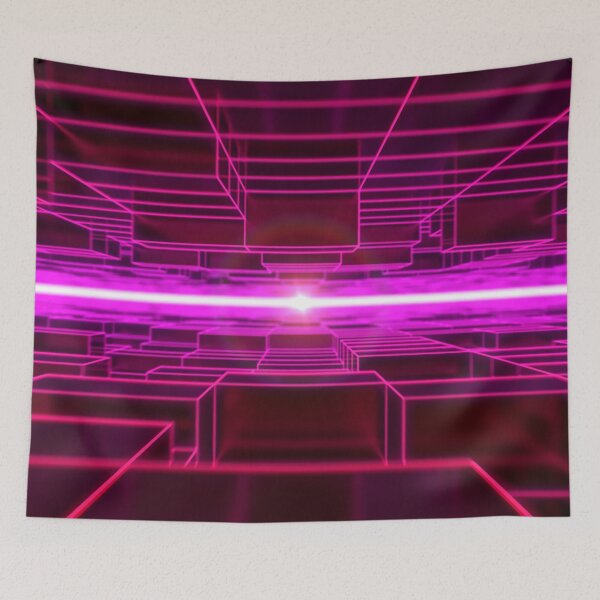 Item preview, Red to Magenta Horizontal Parallel Blocks designed and sold by Electric Shock!! Design.