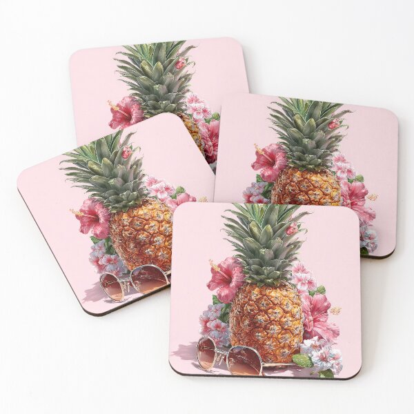 Item preview, Pineapple Tropical Fruits and Flowers designed and sold by Grafititee.