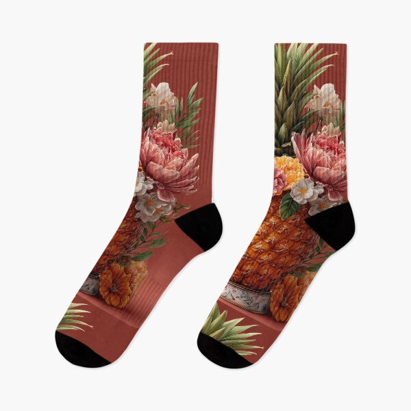 Item preview, Pineapple Tropical Fruits and Flowers designed and sold by Grafititee.