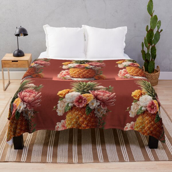 Item preview, Pineapple Tropical Fruits and Flowers designed and sold by Grafititee.
