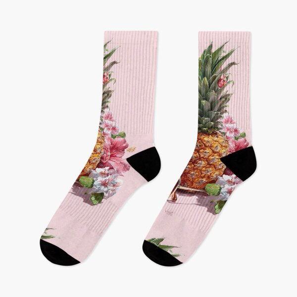 Item preview, Pineapple Tropical Fruits and Flowers designed and sold by Grafititee.