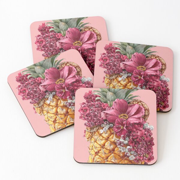 Item preview, Pineapple Tropical Fruits and Flowers designed and sold by Grafititee.