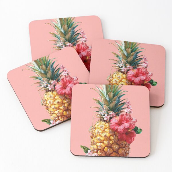Item preview, Pineapple Tropical Fruits and Flowers designed and sold by Grafititee.
