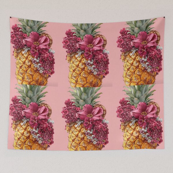 Item preview, Pineapple Tropical Fruits and Flowers designed and sold by Grafititee.