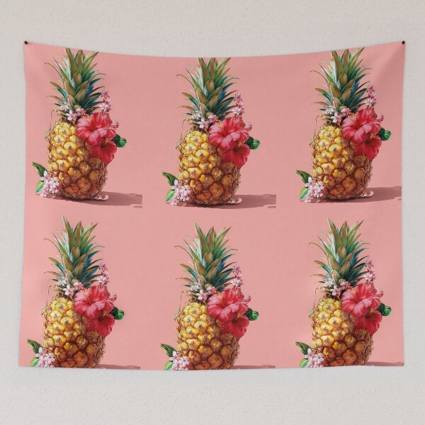 Item preview, Pineapple Tropical Fruits and Flowers designed and sold by Grafititee.