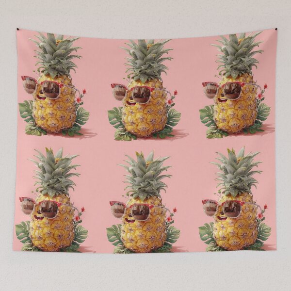 Item preview, Pineapple Tropical Fruits and Flowers designed and sold by Grafititee.
