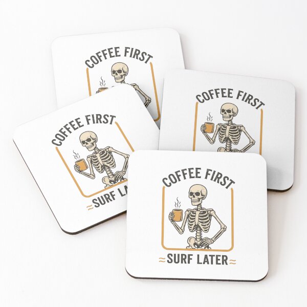 Item preview, Coffee First Surf Later designed and sold by GiggleInkTees.