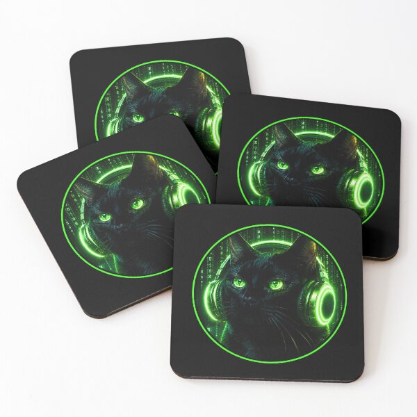 Item preview, Cyberpunk Gamer Cat Neon Art designed and sold by Moodprint5.