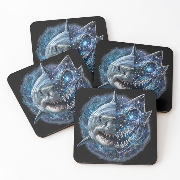 Item preview, Cosmic Shark | Galaxy Skull Ocean Nebula Spirit Animal designed and sold by KingofHearts25.