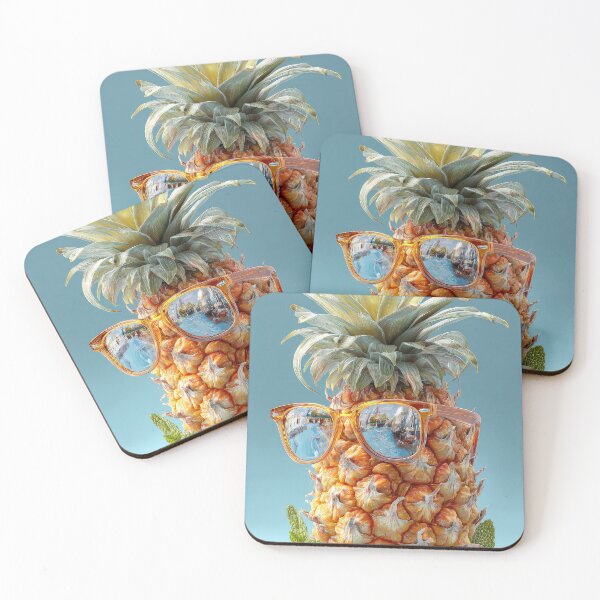 Item preview, Pineapple Tropical Fruits and Flowers designed and sold by Grafititee.