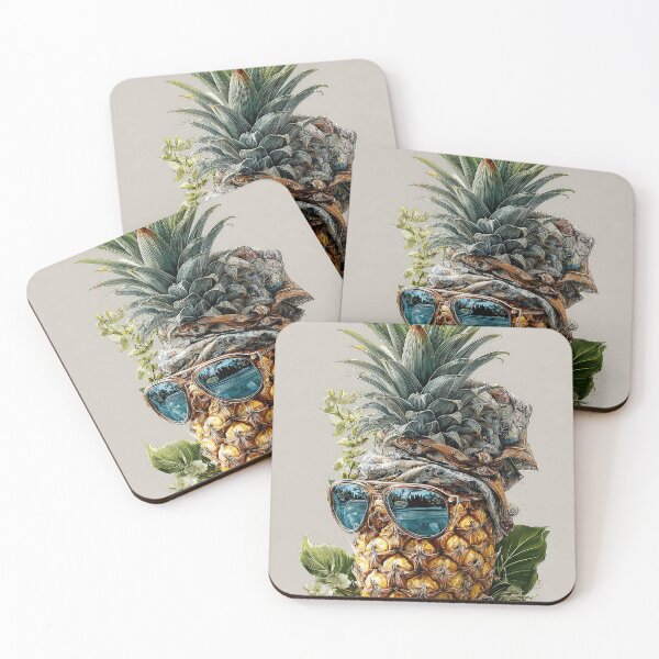 Item preview, Pineapple Tropical Fruits and Flowers designed and sold by Grafititee.