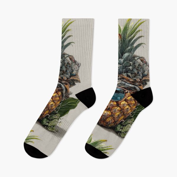 Item preview, Pineapple Tropical Fruits and Flowers designed and sold by Grafititee.
