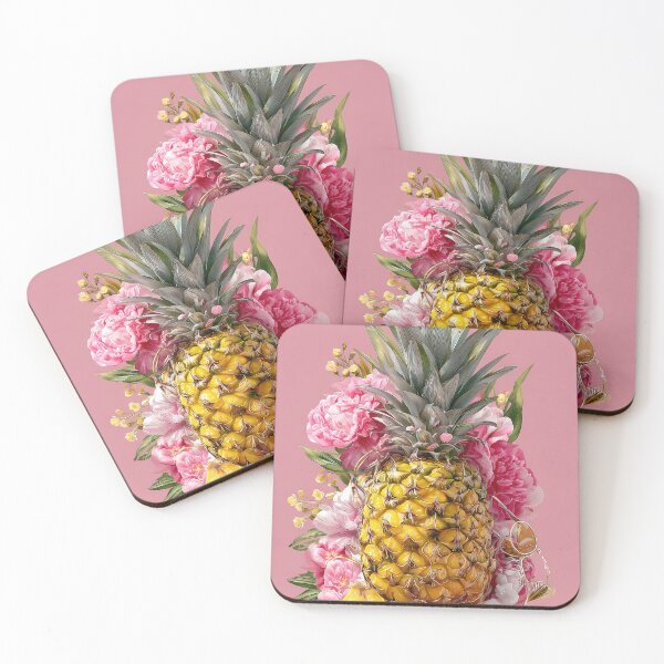 Item preview, Pineapple Tropical Fruits and Flowers designed and sold by Grafititee.