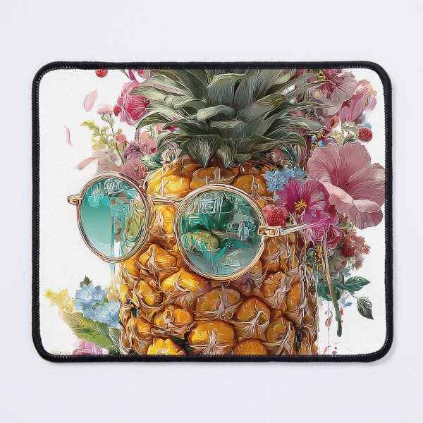Item preview, Pineapple Tropical Fruits and Flowers designed and sold by Grafititee.