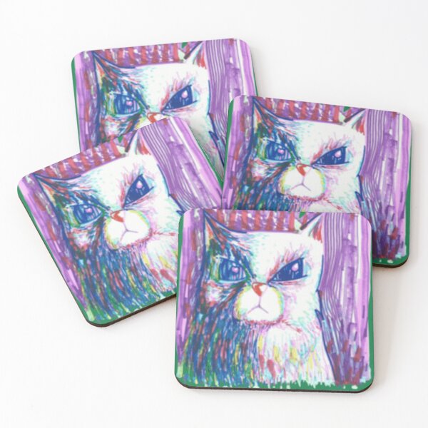 Artikelvorschau, Psychedelisches Katzenporträt entworfen und verkauft von totempress.