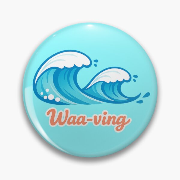 Item preview, Waa-ving Cute Minimalist Ocean Wave Design | Kawaii Beach Aesthetic Sticker & T-Shirt designed and sold by designbyuzi.