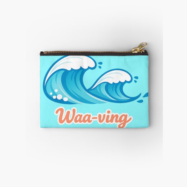 Item preview, Waa-ving Cute Minimalist Ocean Wave Design | Kawaii Beach Aesthetic Sticker & T-Shirt designed and sold by designbyuzi.