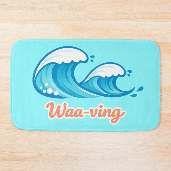 Item preview, Waa-ving Cute Minimalist Ocean Wave Design | Kawaii Beach Aesthetic Sticker & T-Shirt designed and sold by designbyuzi.