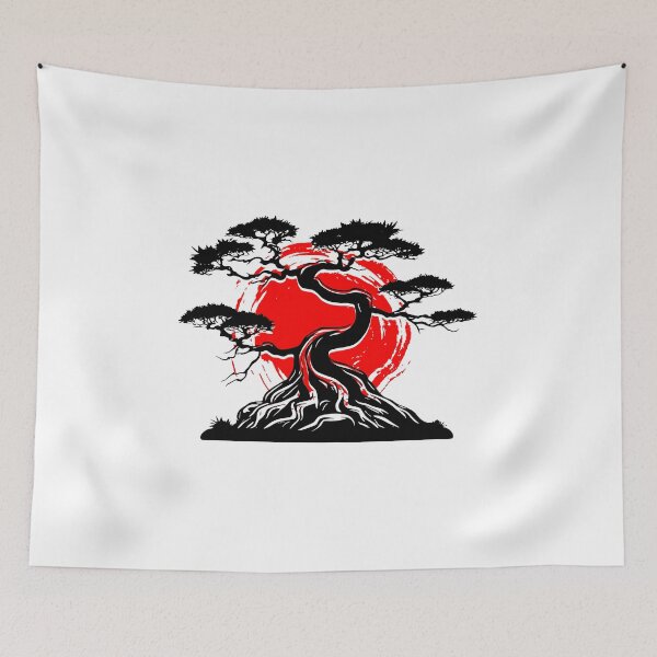 Item preview, Japanese Bonsai Tree Vintage Style | Botanical Zen Artwork designed and sold by huldabowlin.