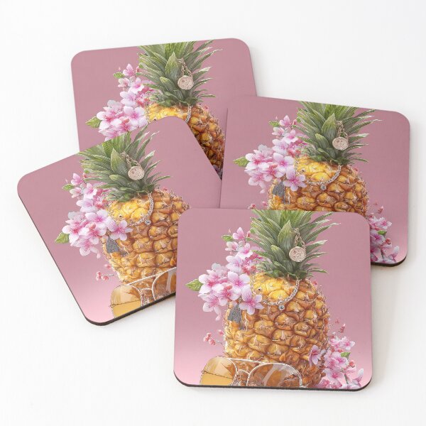 Item preview, Pineapple Tropical Fruits and Flowers designed and sold by Grafititee.