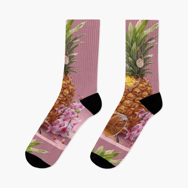 Item preview, Pineapple Tropical Fruits and Flowers designed and sold by Grafititee.