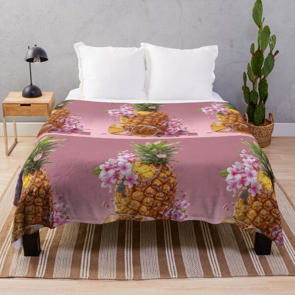 Item preview, Pineapple Tropical Fruits and Flowers designed and sold by Grafititee.