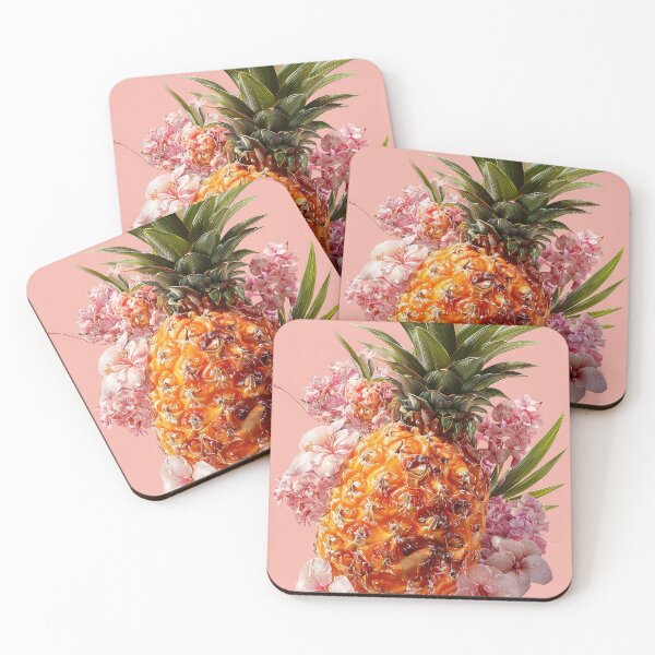 Item preview, Pineapple Tropical Fruits and Flowers designed and sold by Grafititee.