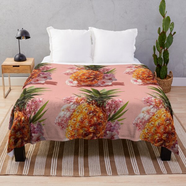 Item preview, Pineapple Tropical Fruits and Flowers designed and sold by Grafititee.