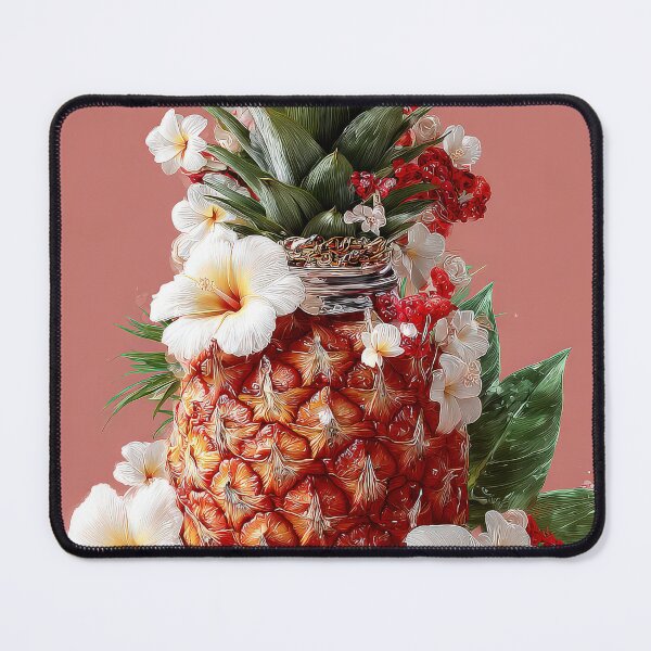 Item preview, Pineapple Tropical Fruits and Flowers designed and sold by Grafititee.
