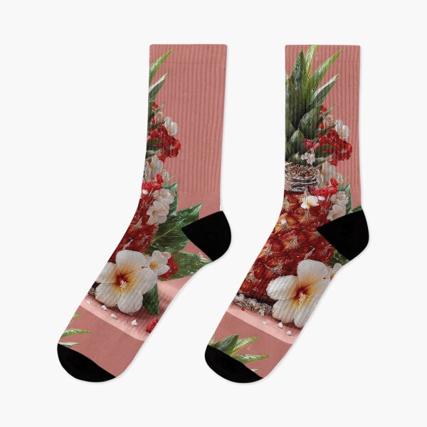 Item preview, Pineapple Tropical Fruits and Flowers designed and sold by Grafititee.