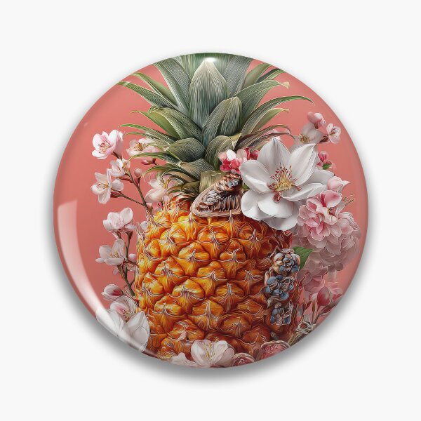 Item preview, Pineapple Tropical Fruits and Flowers designed and sold by Grafititee.