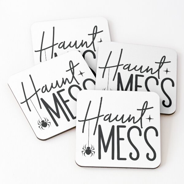 Item preview, Haunt Mess - Autumn Halloween Vibes Quotes Retro Vintage Cute Ghost Spooky Season Gift designed and sold by FuzionRaptor.