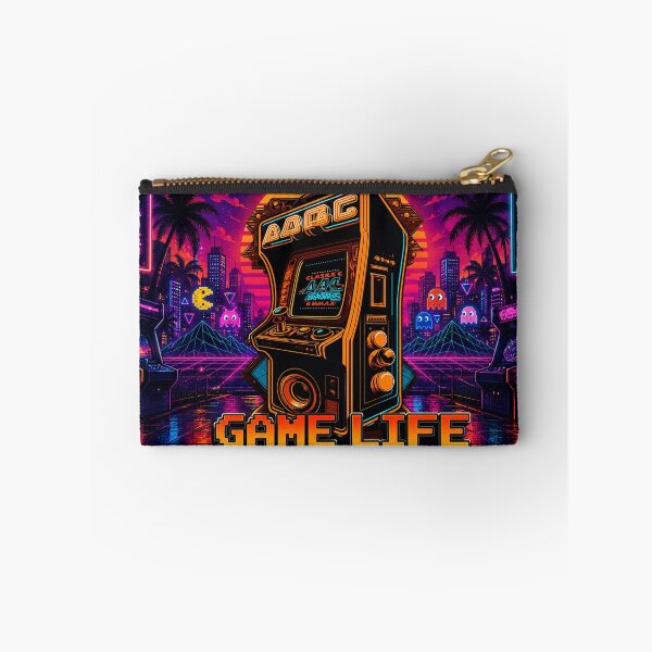 Item preview, Retro Arcade Game Life | Neon Synthwave Gaming Artwork designed and sold by Fei Long Design Hub.