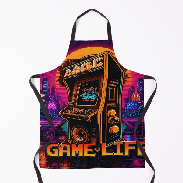Item preview, Retro Arcade Game Life | Neon Synthwave Gaming Artwork designed and sold by Fei Long Design Hub.