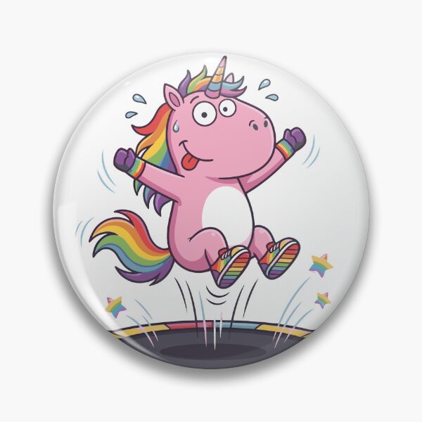 Item preview, Cute pink unicorn Trampolining Rainbow design, Sports Gift designed and sold by BobaTeeStore.