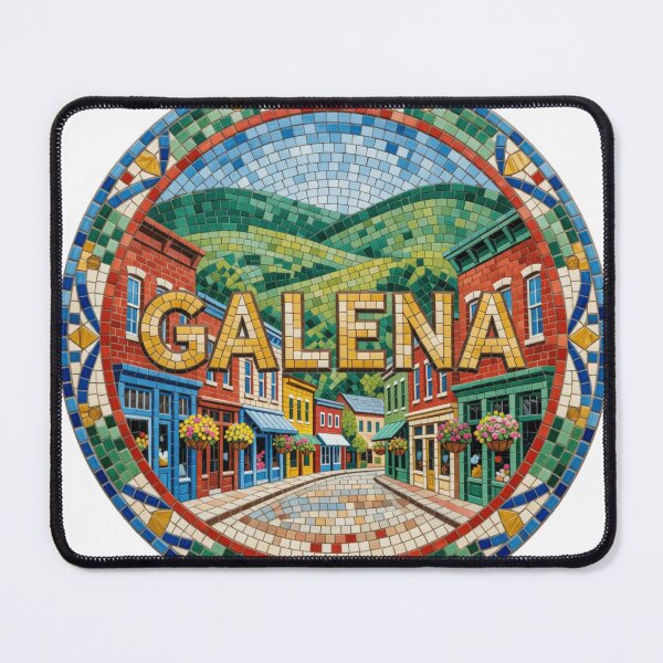 Item preview, Galena Historic Main Street Mosaic Travel Sticker Summer Souvenir designed and sold by Imaginarium of Chaos falcon88 .