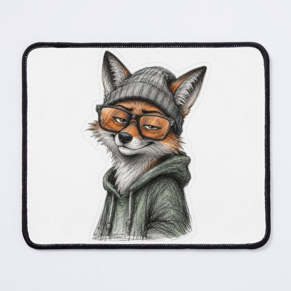 Item preview, Stylish Fox With Oversized Glasses designed and sold by Snurly.