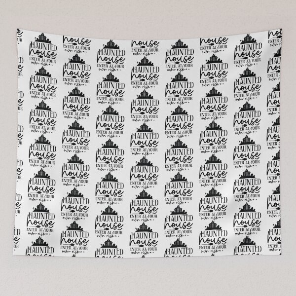 Item preview, Haunted House Enter At Your Own Risk - Autumn Halloween Vibes Quotes Retro Vintage Spooky Gift designed and sold by FuzionRaptor.
