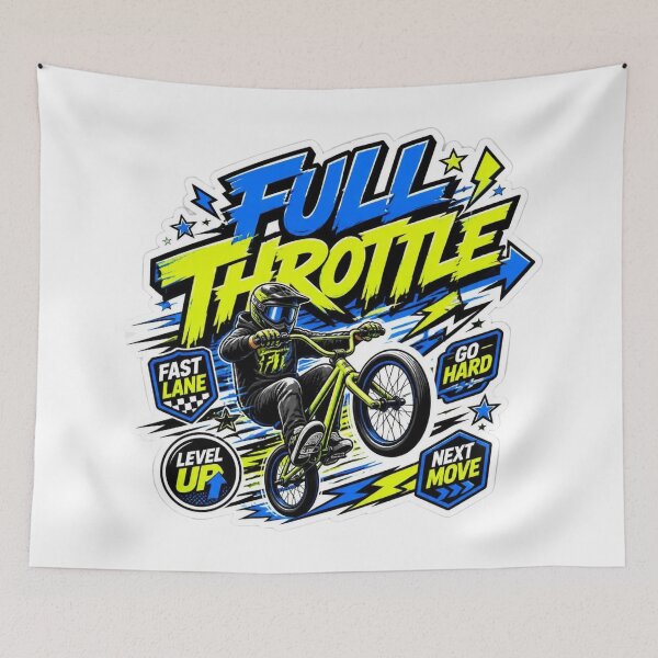 Item preview, FULL THROTTLE Graffiti Sticker PNG | Street Racing Vinyl Decal | Speed Lover Graphic | JDM Car Culture | Motorsport Laptop Sticker designed and sold by Stylestickers55.