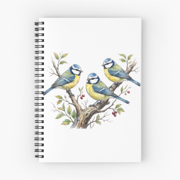 Aperçu de l'œuvre Trio de mésanges bleues créée et vendue par Tiffany Roy.