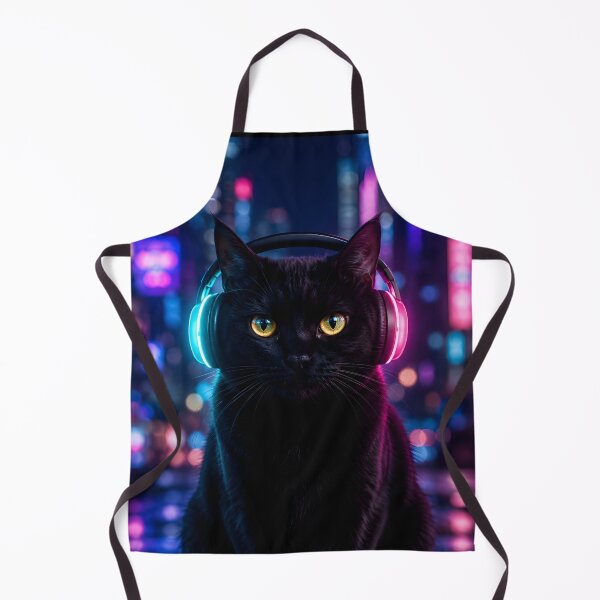 Item preview, Neon Synthwave Gamer Cat Art designed and sold by Moodprint5.