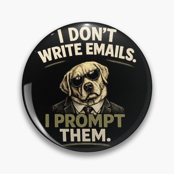 Item preview, I Don’t Write Emails I Prompt Them – Funny AI Dog Office Humor designed and sold by Made You Smirk.