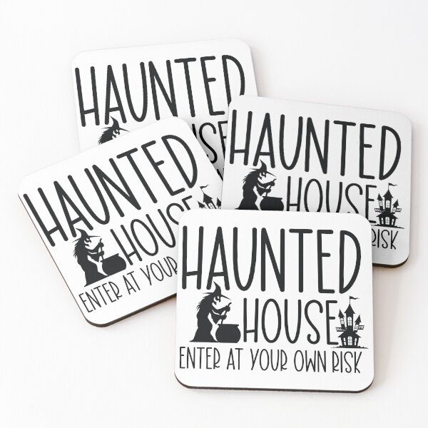 Item preview, Haunted House Enter At Your Own Risk - Retro Autumn Halloween Vibes Quotes Spooky USA Apparel designed and sold by FuzionRaptor.