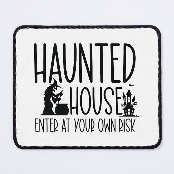 Item preview, Haunted House Enter At Your Own Risk - Retro Autumn Halloween Vibes Quotes Spooky USA Apparel designed and sold by FuzionRaptor.