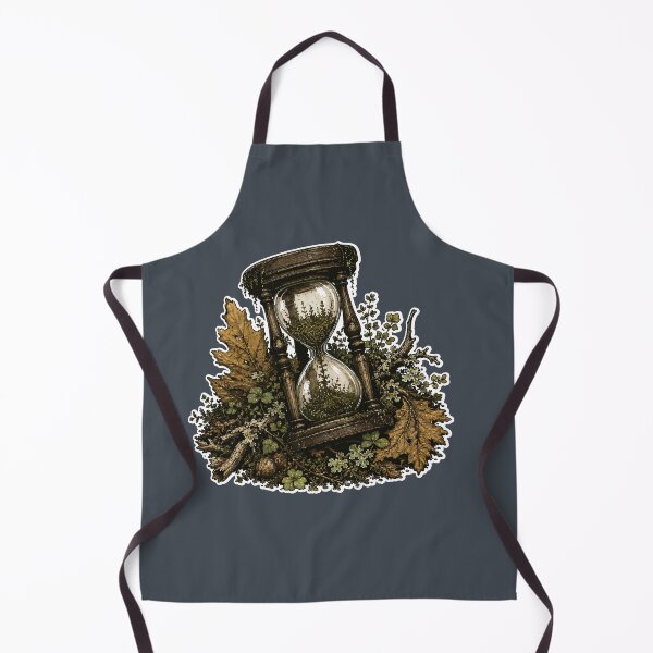 Item preview, Woodland Hourglass with Moss and Autumn Leaves Nature Illustration designed and sold by SimplePoDesign.