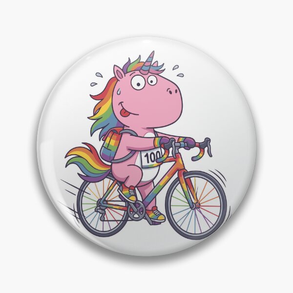 Item preview, Cute pink unicorn cycling Rainbow design, Sports Gift designed and sold by BobaTeeStore.