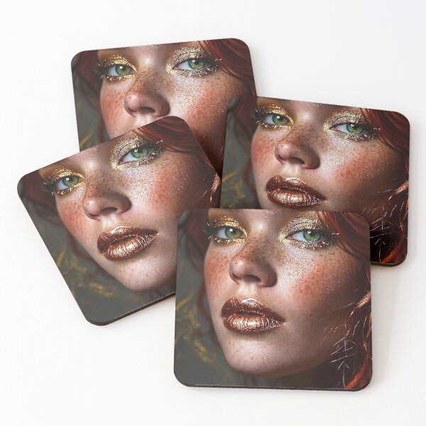 Item preview, Freckled Redhead Portrait designed and sold by abanoubnabil.